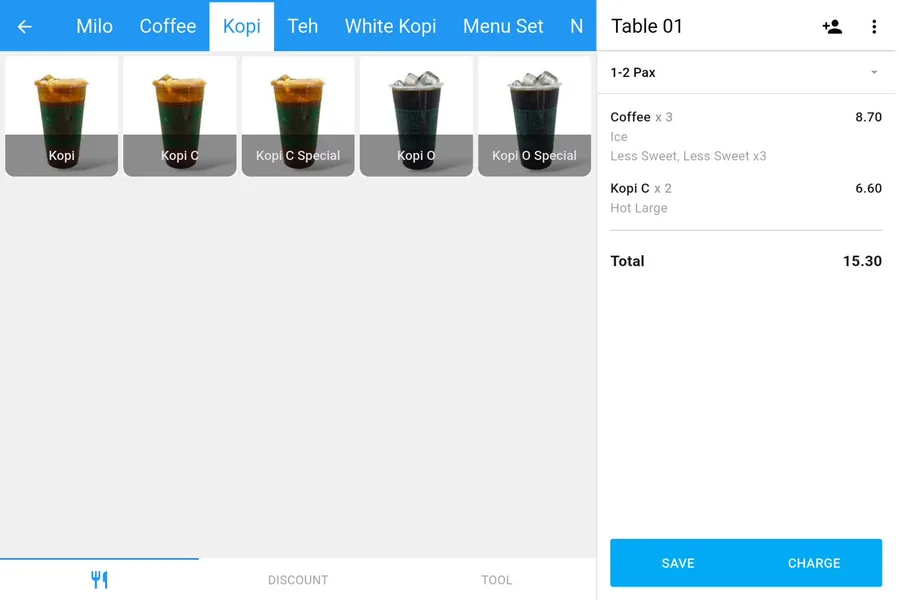 Building an Order — Pick items from a category